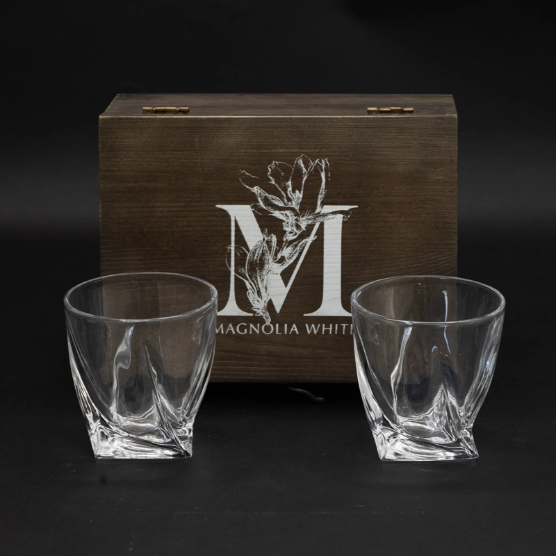 Wholesale/Supplier Unique Classic Custom Stemless Whiskey Glass Decanter Set with Wood Box