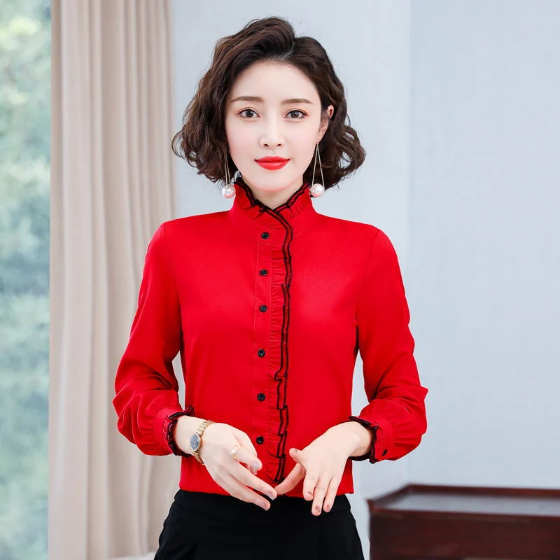 Fashion Korean Style 3couleurs Shirt Women's Business Shirt