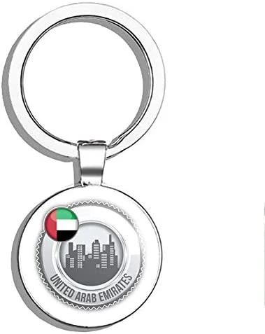 Elegant Levi Fairy Metal Round Shape 3D Military UAE National Day Souvenir Key Ring Wholesale Custom Logo Hot Selling Keychain