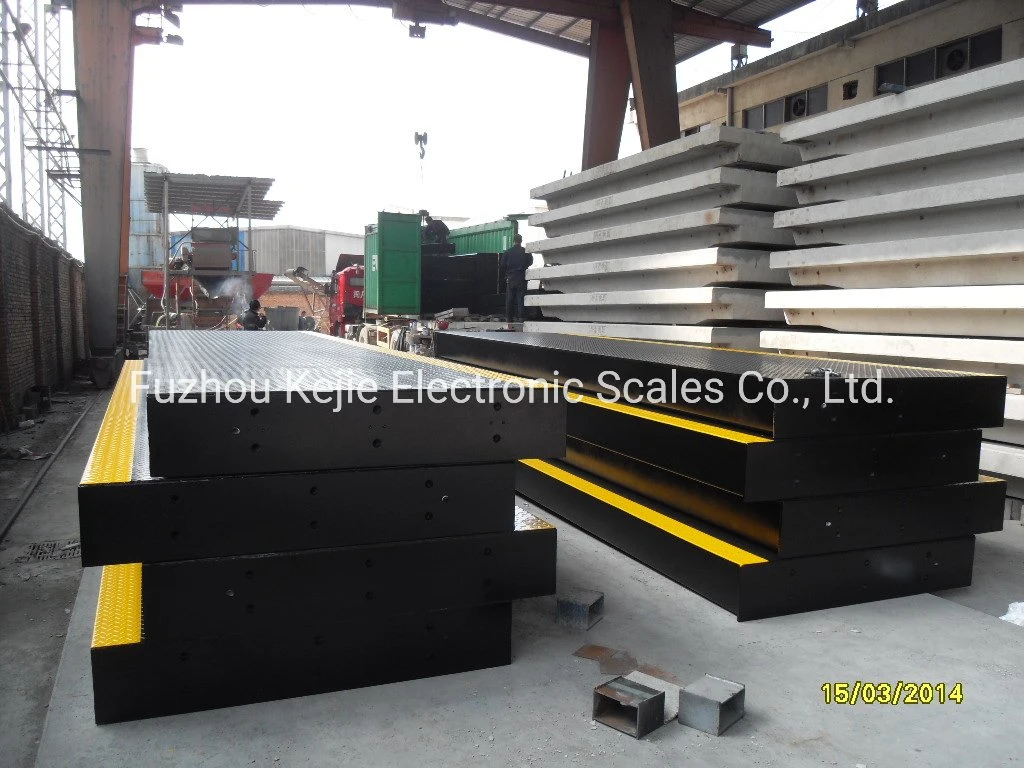 China Kejie Weighing Factory 3X 8m to 24m 30t to 120t Pitless Type Weighbridge with Load Cell and Indicator for Industrial Application