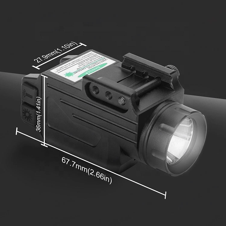 Hunting LED Flashlight IR Tactical Laser Sight Combo for 20mm Rail Mini Glock Gun Light Scope