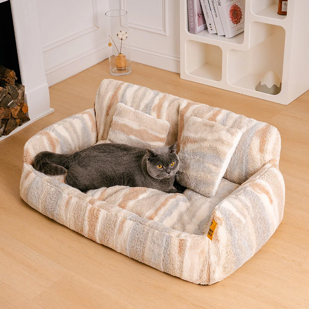 2024 Newest Fluffy Extra Large Cozy Dog and Cat Sofa Bed