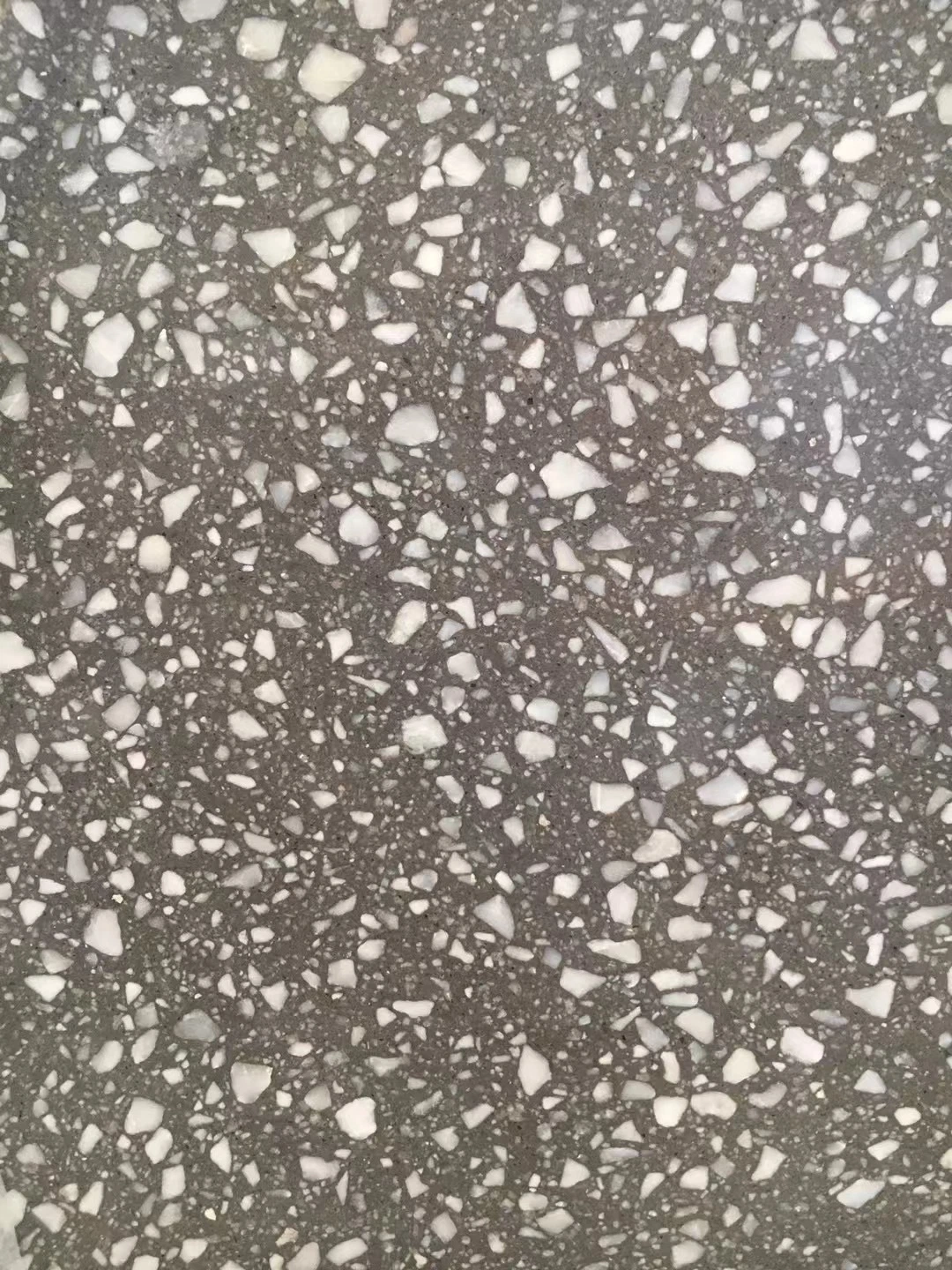 400X400 Cheap Terrazzo Concrete Look Charcoal Color Glazed Matt Surface Rustic Tiles for Floor and Wall