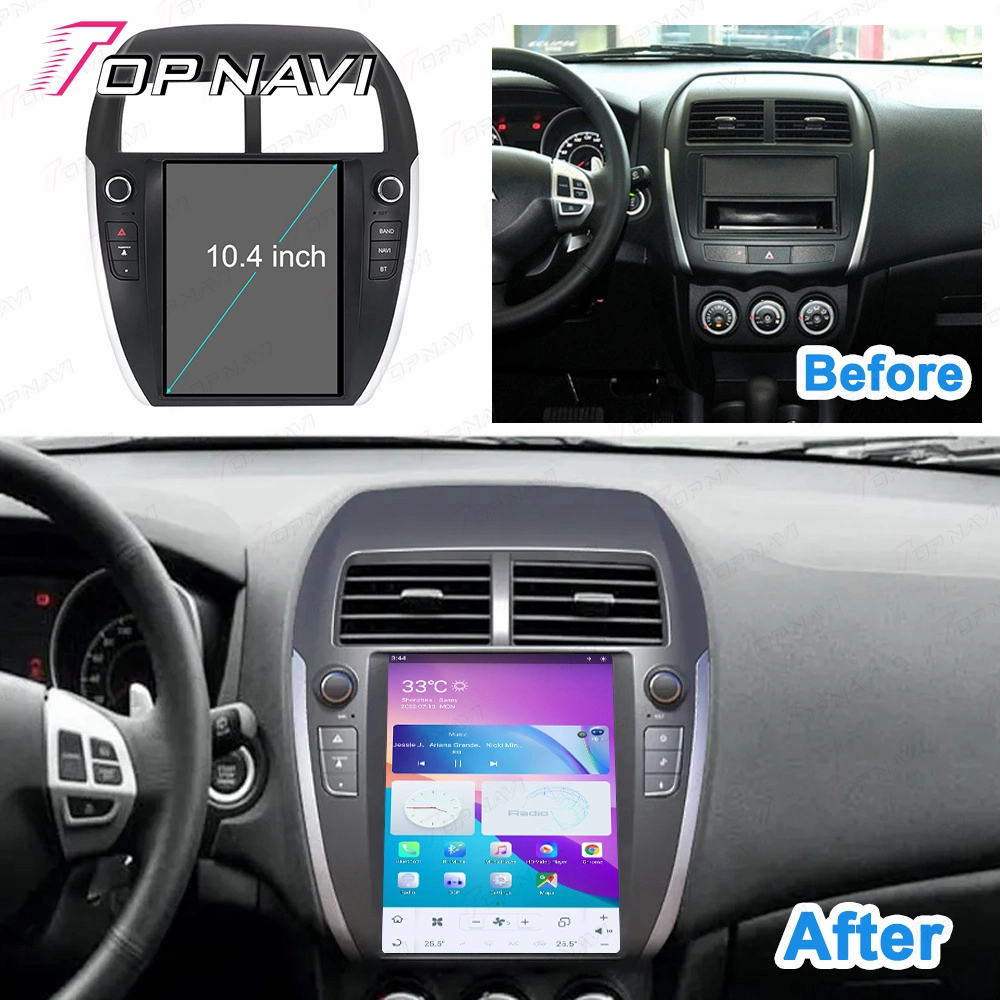 Unidad principal Android de 10,4 pulgadas para Mitsubishi ASX 2013-2019 Car Sistema de navegación de coche de piezas de radio del marco