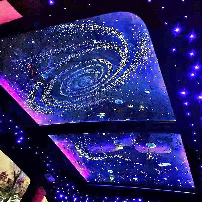 Film de ciel panoramique pour toit ouvrant de voiture Mini projecteur d'étoiles LED pour toit de voiture Lampe d'ambiance galaxie Lampe décorative