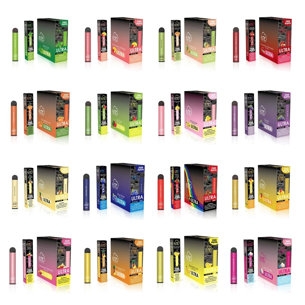 100% Original 2500 bocanada de humo al por mayor precio Ultra Vape UK Cigarrillo Electrónico Desechable cigarrillo desechable OEM ODM disponibles