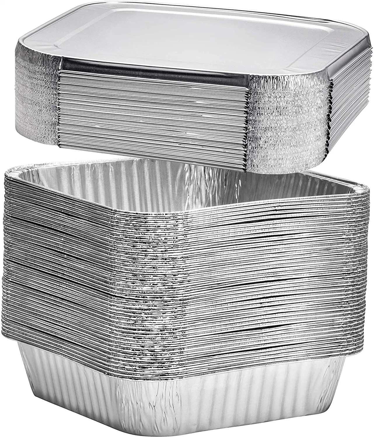 Aluminio desechables de cocción de la Copa de la bandeja de queso Tarta de paquete contenedor de aluminio