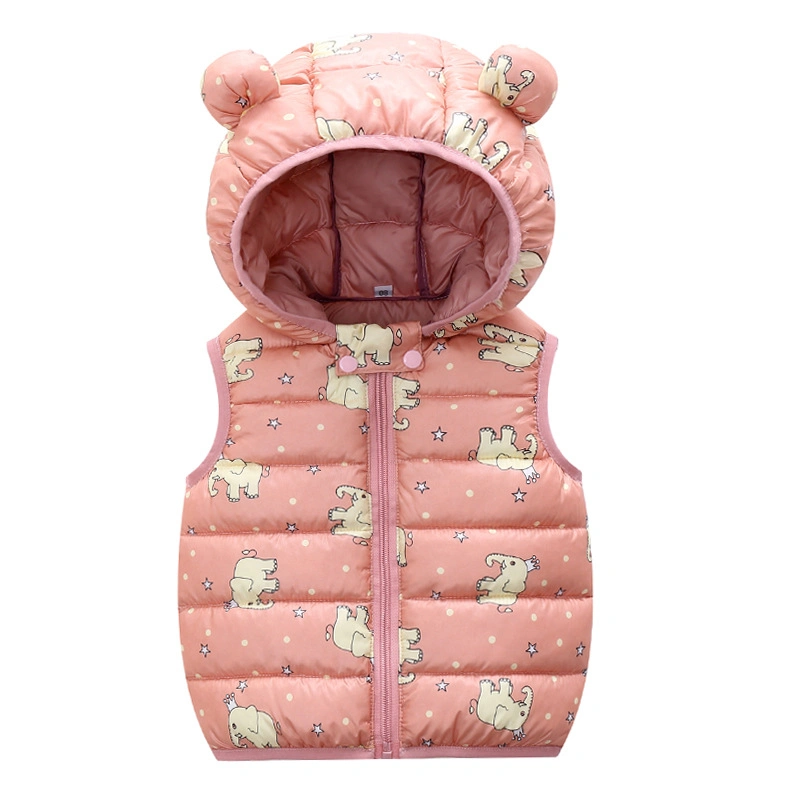 Children Clothing Winter Outerwear Girls Vest Hooded Kids Jackets Baby Girl Waistcoat
