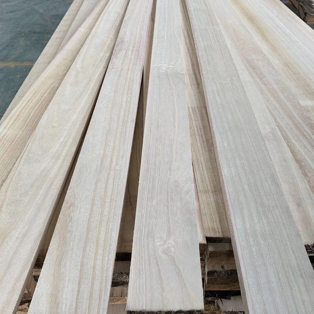 Solid Wood Slat Paulownia Board Lumber Slat for Furniture Frame