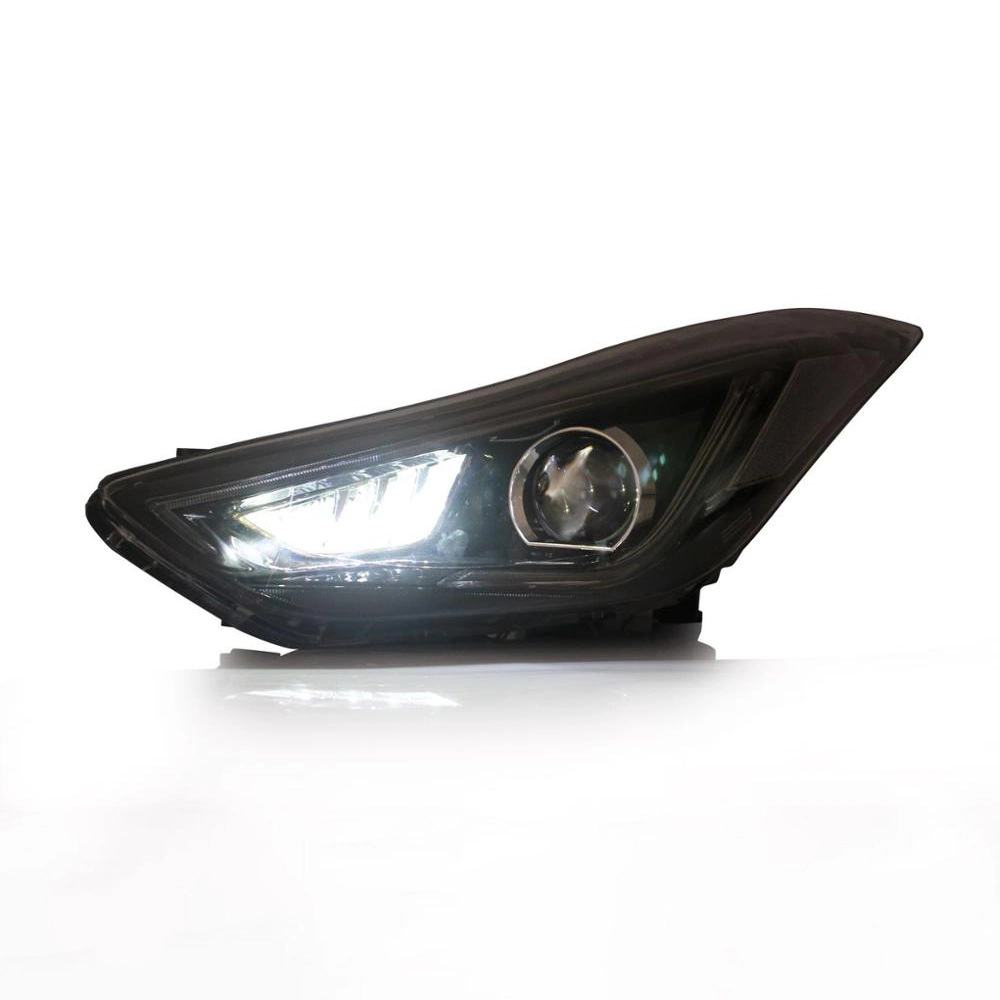 Elantra LED Head Light for 2012-up with Demon Eyes+LED DRL Car Headlight Car Light