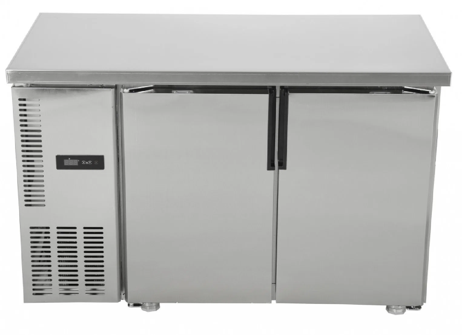 Equipamento de cozinha bancada de trabalho Frigorífico de exposição Comercial Counter Top Aço inoxidável Tabela de trabalho