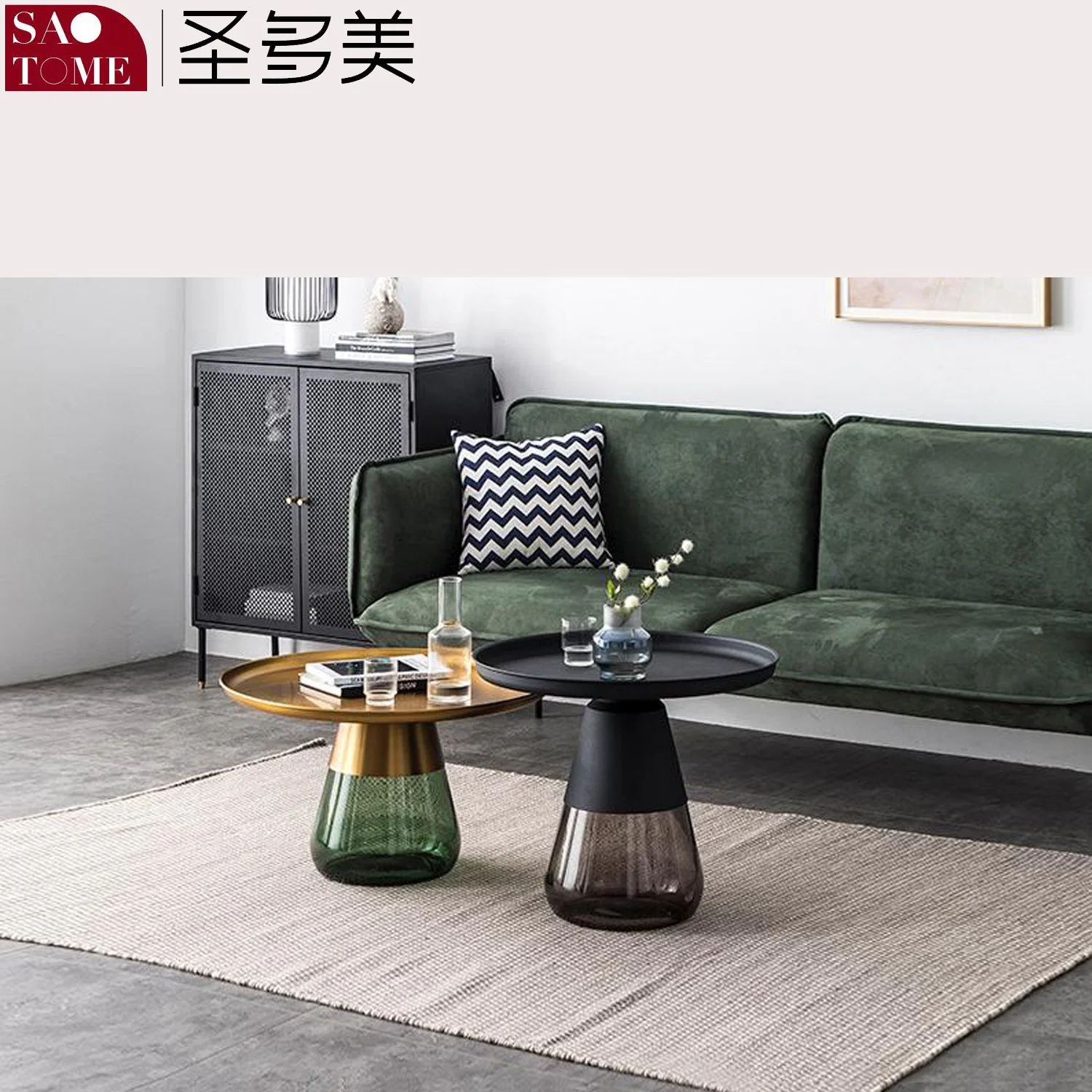 Modern Luxury Leisure Living Room Furniture Slate/Marble Round Coffee Table