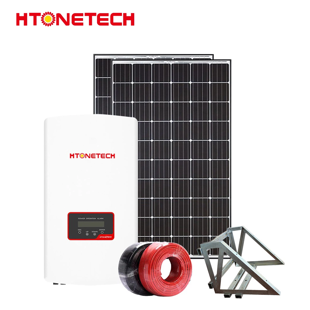 Htonetech 5kw Hybrid Solar Inverter on Grid off Grid Solar Panel 375W China Suppliers 5kw 3kw 5kw on Grid Hybrid Solar Wind Power System