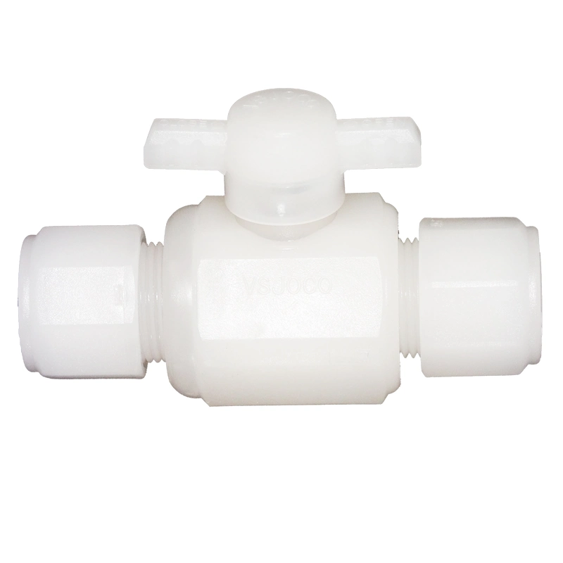 Water Regulating Valves Double Union Cock White Plastic PP PVDF Cock Ball Valve with Factory Price