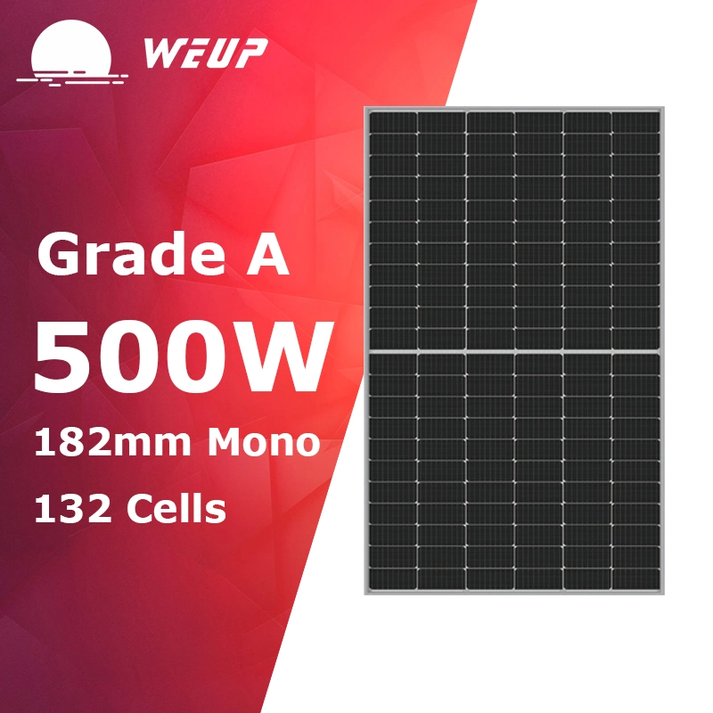 Panneaux solaires demi-cellules monocristallines de haute qualité et haute efficacité Mono 182mm 500W 550W Monocristalline.