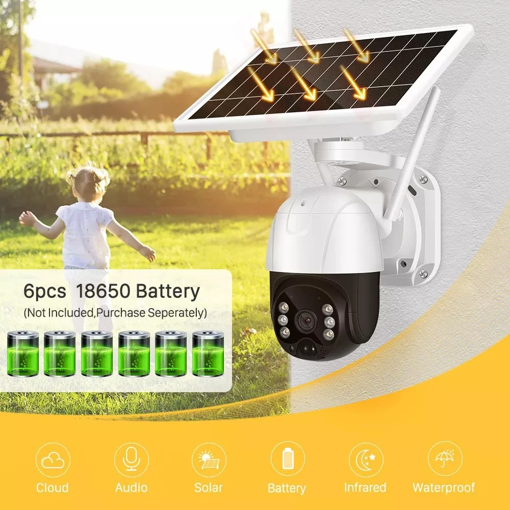 Wireless Outdoor 3G 4G SIM Card Solar Panel Powered CCTV Security Surveillance Camera