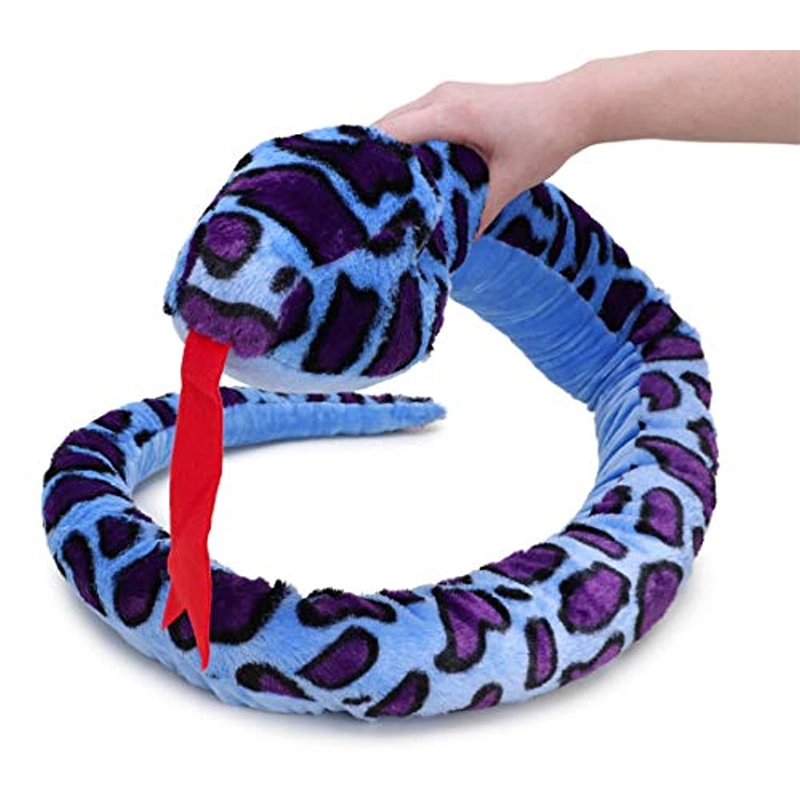 Fábrica de encargo Creative Soft Stuffed Animal colorido Plush de juguete Snake Para niños
