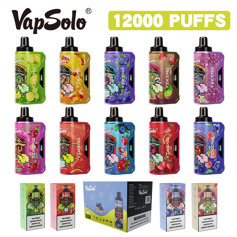 Original Vapsolo 12000 Puff en gros Vape cigarette électronique jetable 10 Parfum Vape