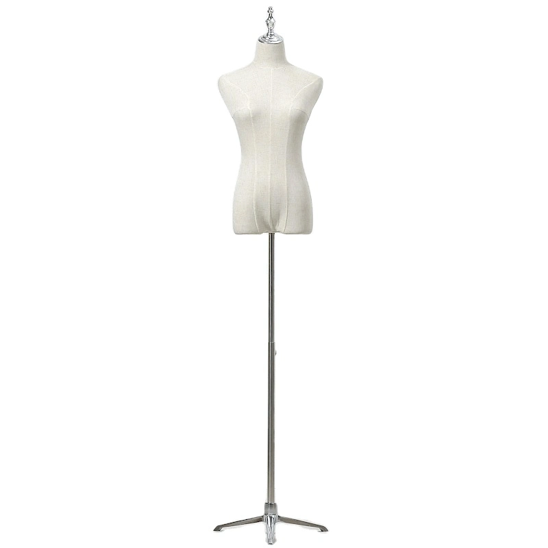 Couture robe de tissu forme femelle réglable torse de mannequin Adapter le linge de maison de la moitié de mannequin de mannequins pour concepteur de couture
