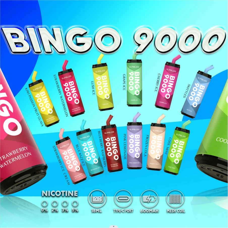 Wholesale Supbliss Bingo 9000 Puffs E Cigarette Vaper Vitamin Disposable Vape