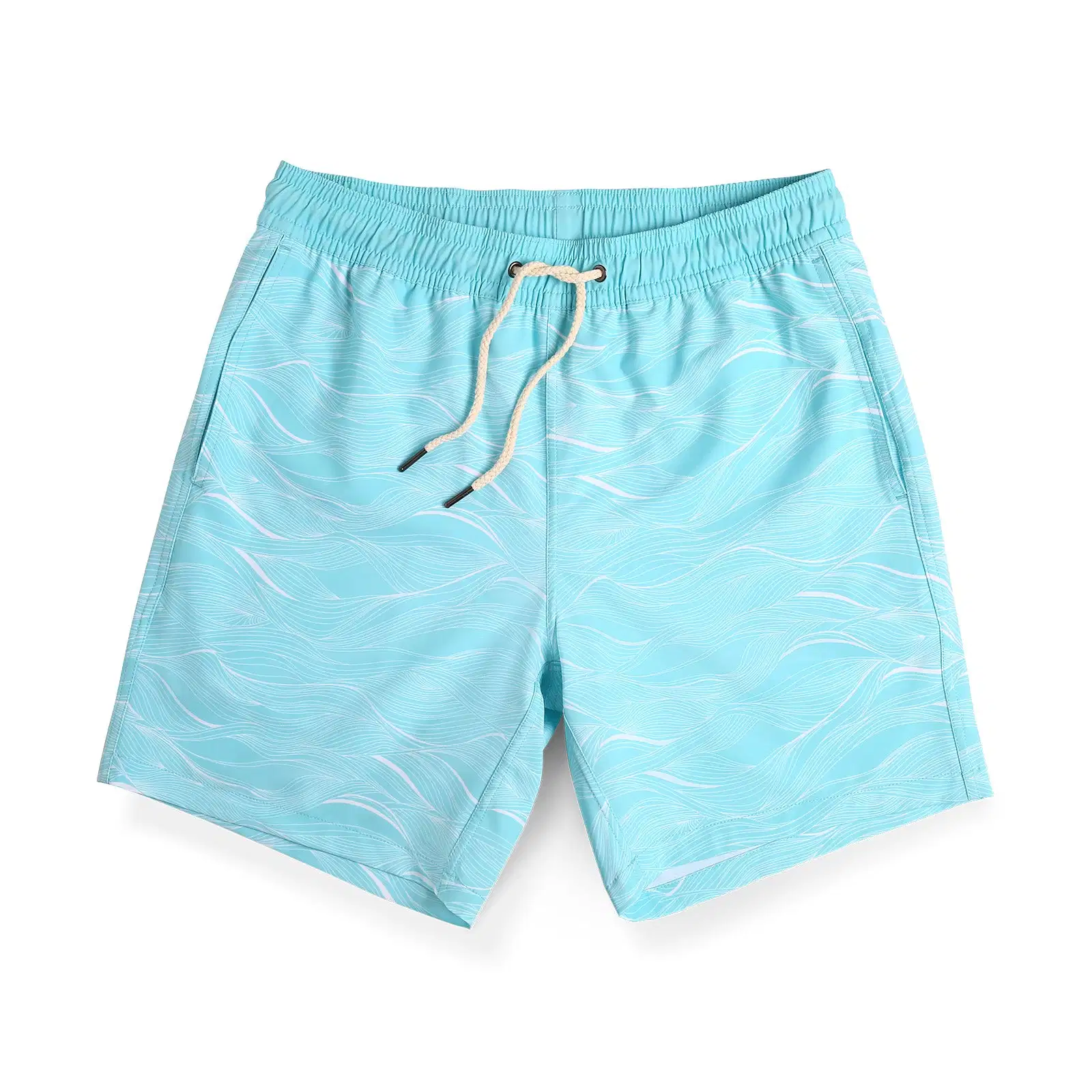 Factory Custom Logo New Design Mens Swim Trunks Surf Board Beach Short with Compression Inner