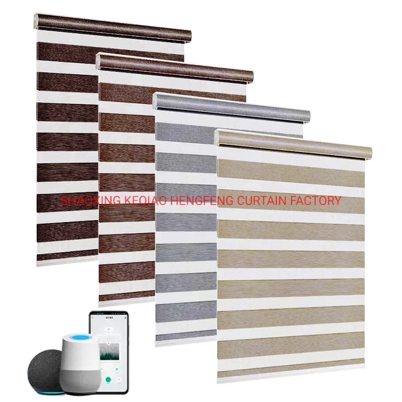 High quality/High cost performance  Customized Size Indoor Home Blackout Day and Night Roller Window Curtain Zebra Blind