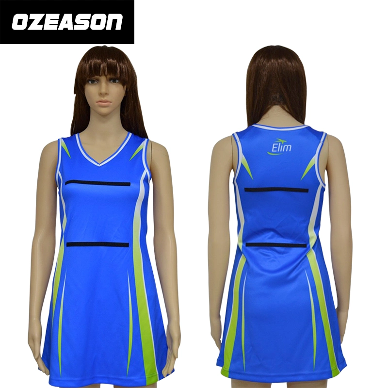 Großhandel Design Custom sublimiert Muster Jugend Team Netball Kleid für Kinder Mädchen