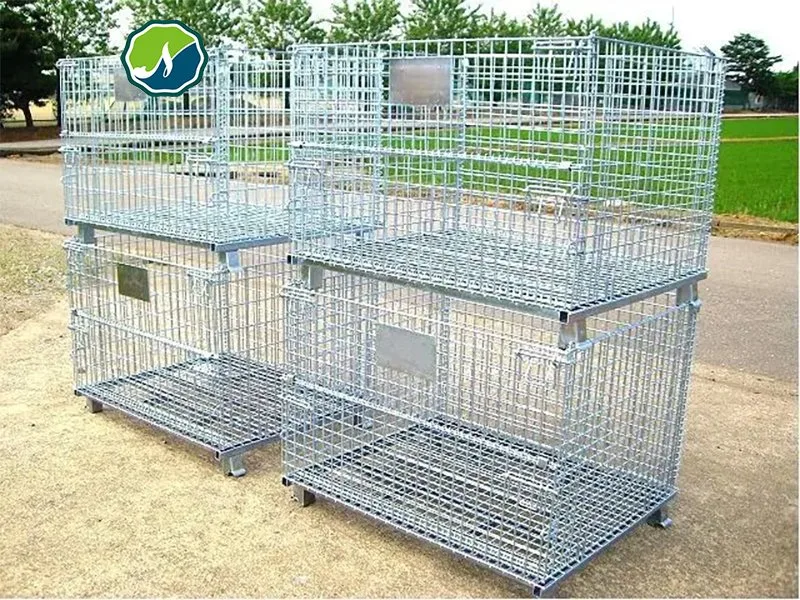 Cargo & Storage Equipment - Stackable Foldable Metal Pallet Stillage Cage for Pallet Racking