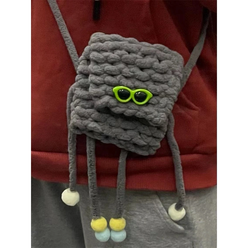 Wholesale/Supplier Hand-Woven personalizada bolsa de tejido de la personalidad de la moda gracioso forma parte de los auriculares de color de contraste o la bolsa de Crossbody