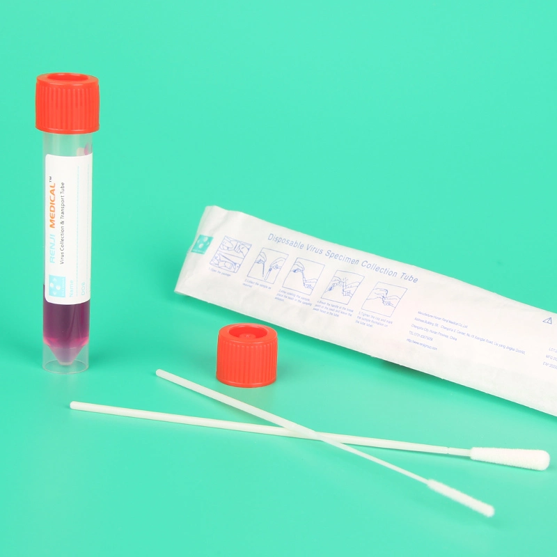 Disposable Nasal Swab Flocked Specimen Collection Sampling Virus Test PCR Test