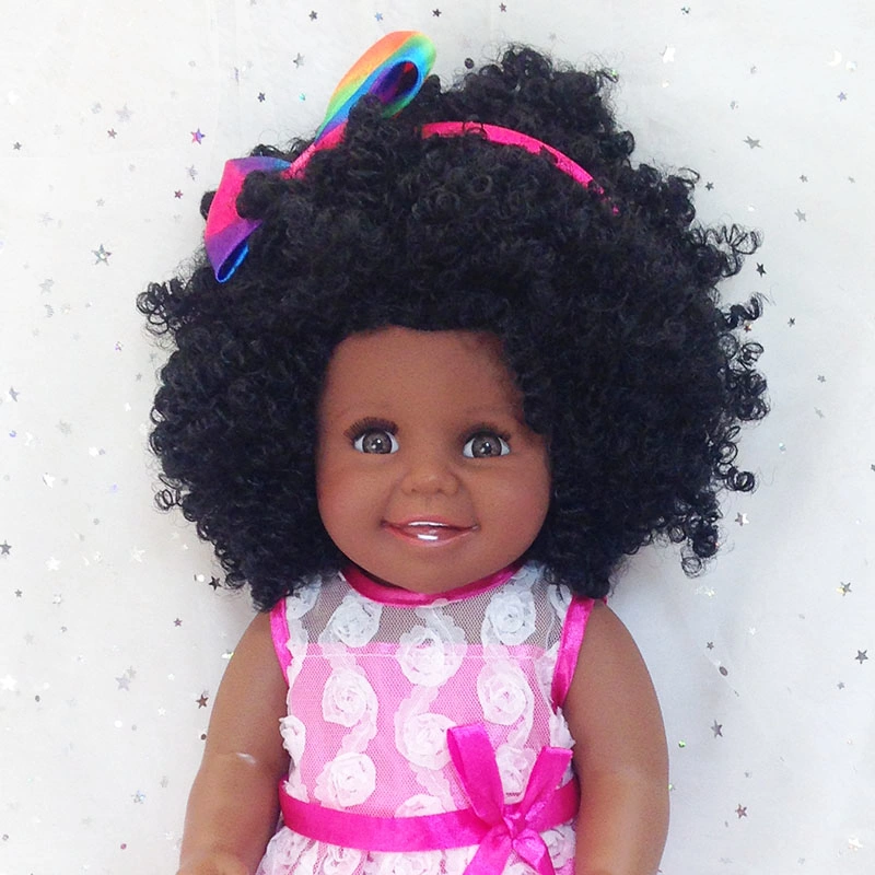 Venta caliente de 18" de American Girl Doll silicona Plena Piel negra muñecas africanas para niños juguetes de regalo