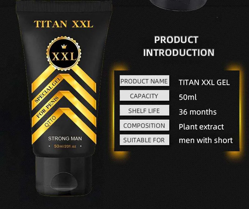 Russia Titan XXL Gel 50ml Herbal Penis Enlargement Gel, Dick Sex Massage Cream for Men's Personal Care Products