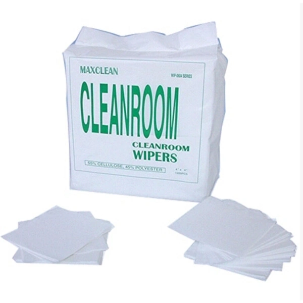 Leenol 4*4 paño sin pelusa para salas blancas 55% celulosa 45% Papel de poliéster para limpieza de salas limpias