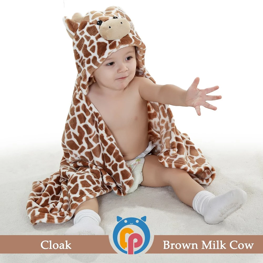 Manteau de cosplay en flanelle de lait d'animal vache pour bébé, idéal pour la peau en hiver.