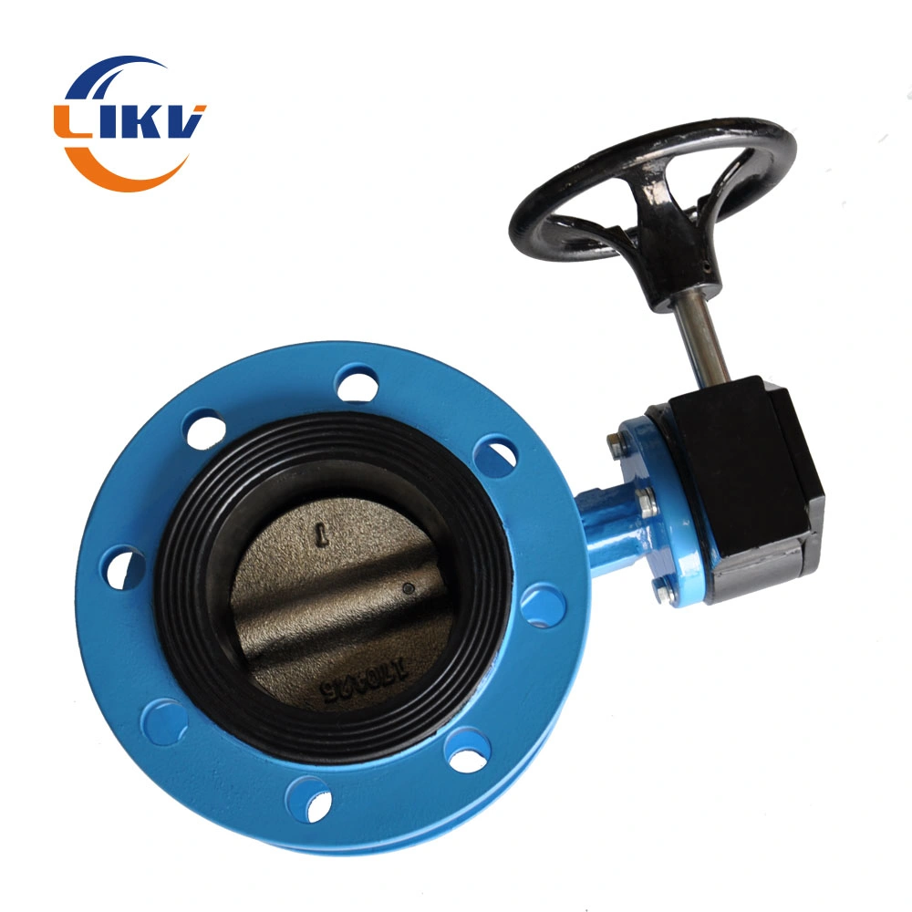 Likv 5 Inch Ductile Iron Industrial Wafer Vales Flanged Butterfly Valves