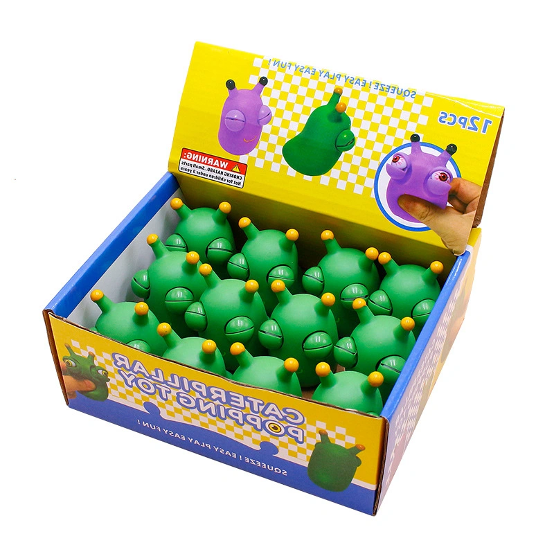 Caterpillar Squishy Spielzeug Stress Relief knallen Augen Lustige Squeeze Dehnbares Spielzeug für Kindergeschenke