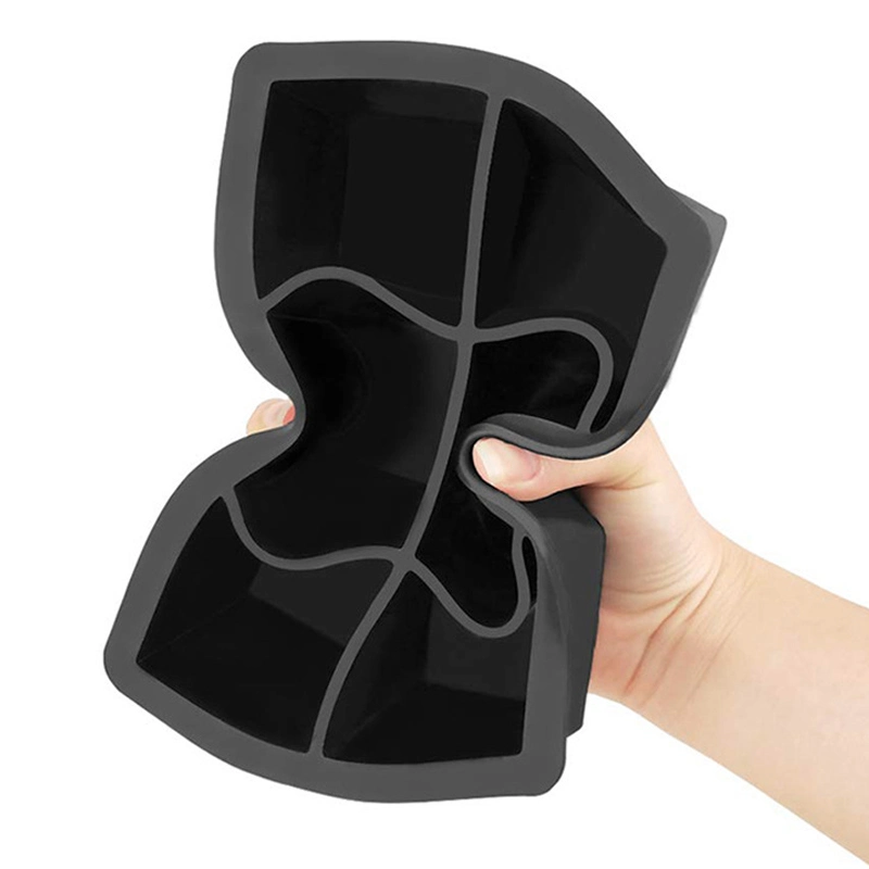 2PCS in Stock Homemade Black 3D Round Silicone Ball Shaped Mold Square Ice Cube Tray