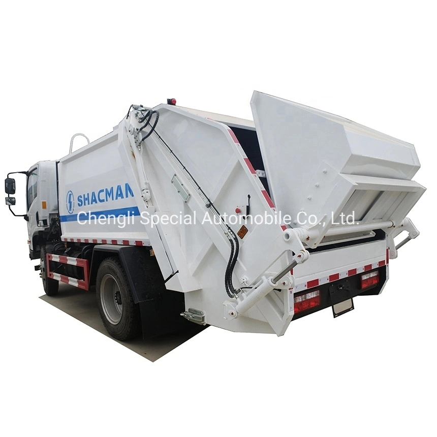 New 6wheels 10m3 12cbm Rear Loader Waste Collect Compactor Shacman Garbage Truck