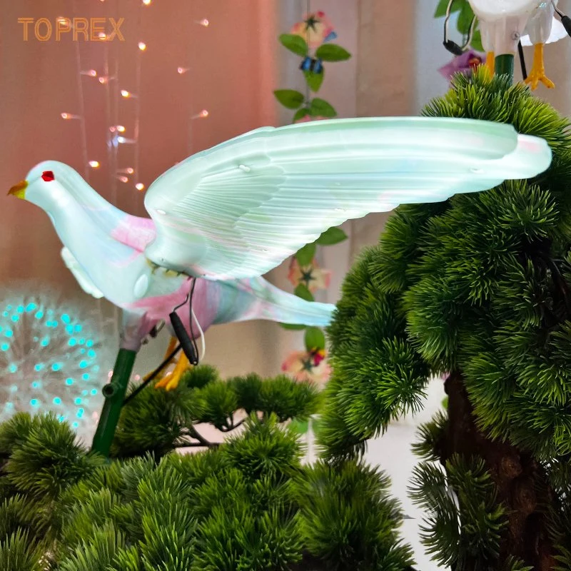 Décorations de Noël écologiques lumières dynamiques de l'oiseau de la paix