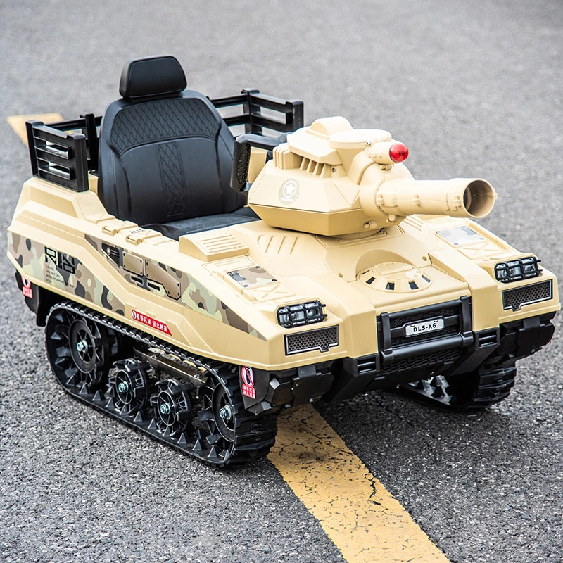 The New Tank Children's Electric Car Can Sit on The Human Toy Car Track Reversing off-Road Baby Electric Car