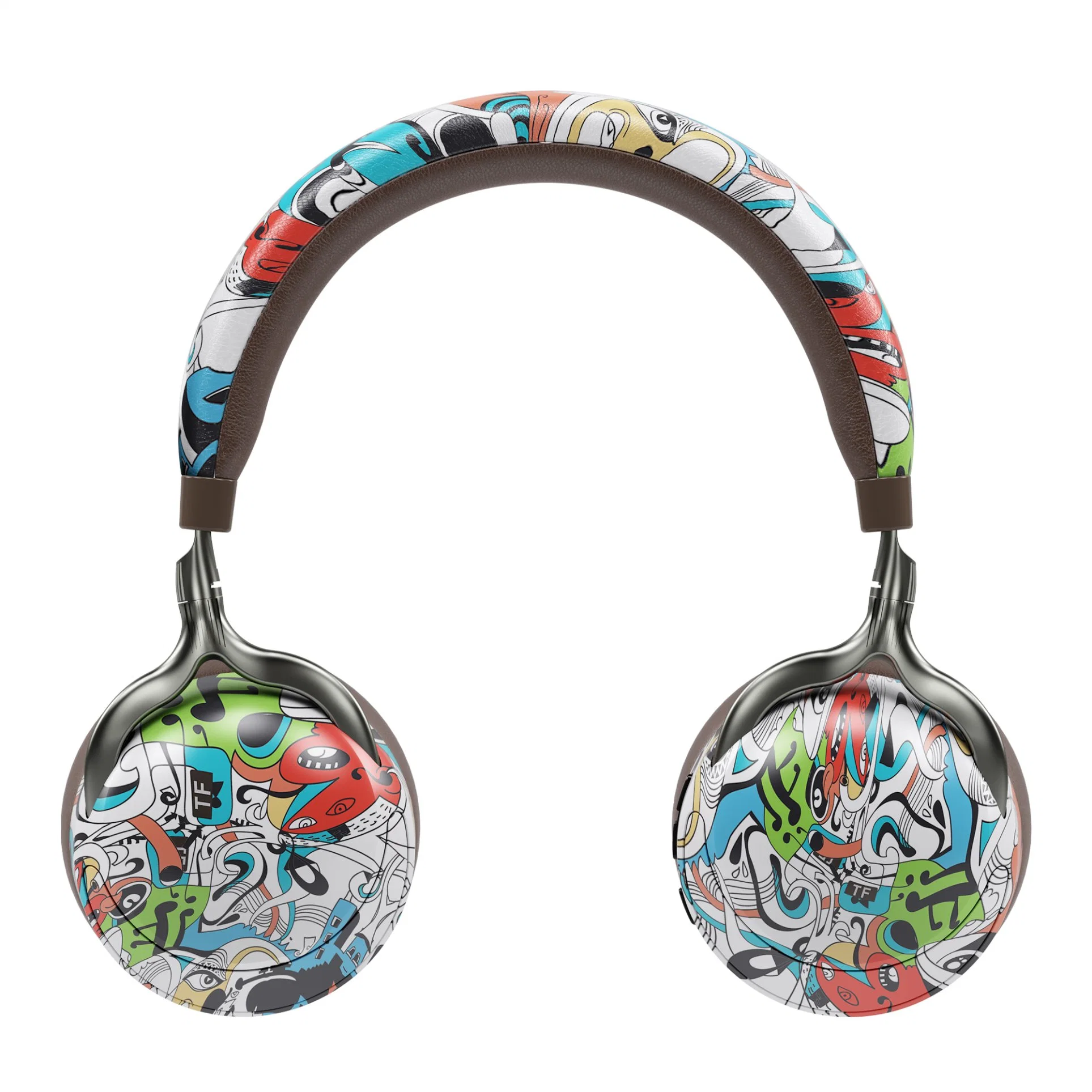 Fashion Headband Wireless Bluetooth Headset Graffiti Print Computer Mobile Game Headset Headphone
