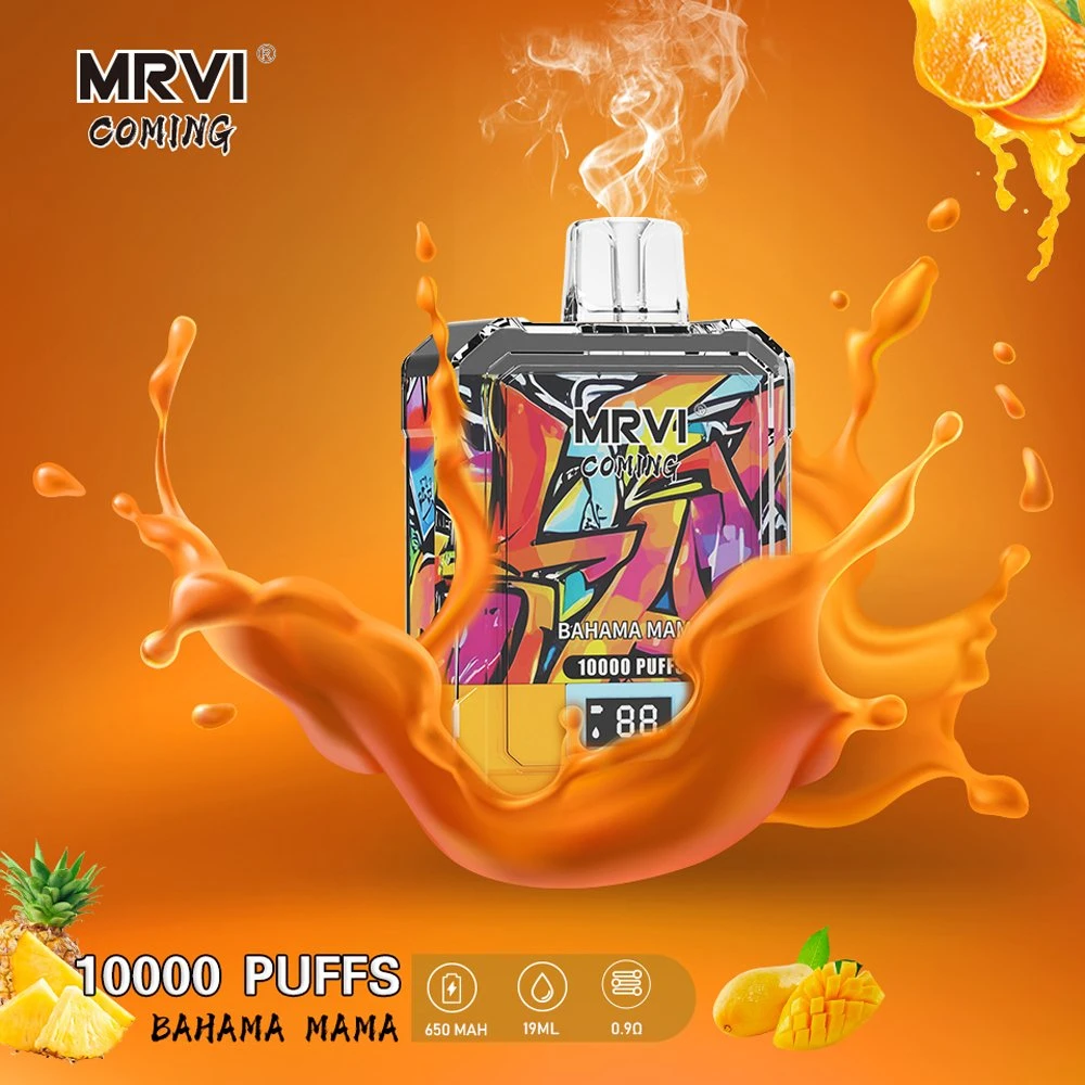 Großhandel/Lieferant i Vape Mrvi kommenden 10000 Puff Bar OEM-Logo 19ml E Liquid Mesh Coil Mrvi kommt 10K Puffs Großhandel/Lieferant Einweg-Vape mit LED-Anzeige