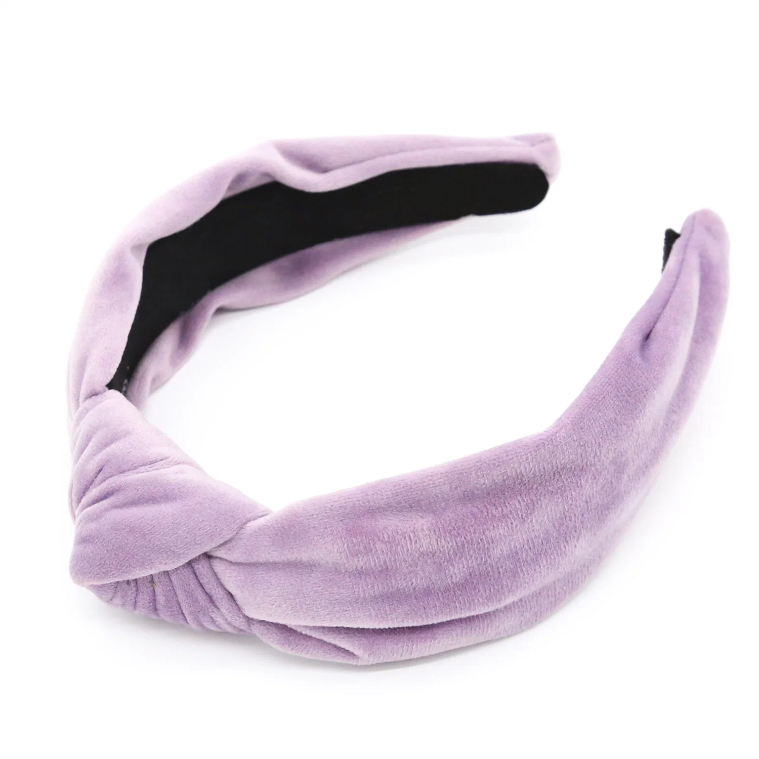 2024 Korea New Leather Wide-Brimmed Knotted Headband Fashion Simple Non-Slip Solid Color Hair Accessories