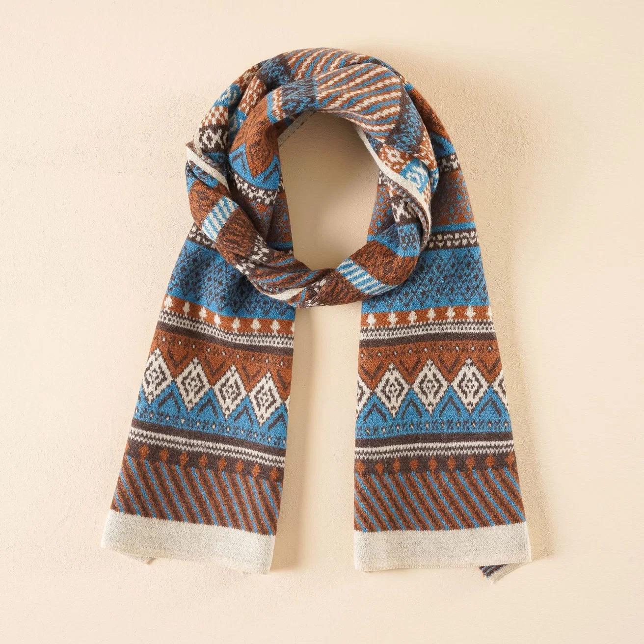 Fresh Color New Style Fashionable Female Knitted Autumn Winter Warm Scarf