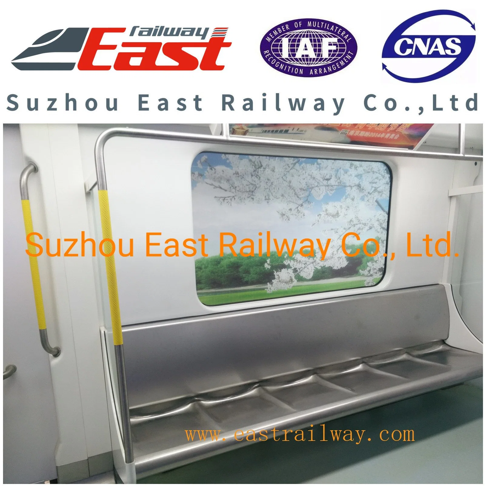 Eastrailway Gfrp/FRP Seat for Railway Passenger Vehicle Car Spare Parts
