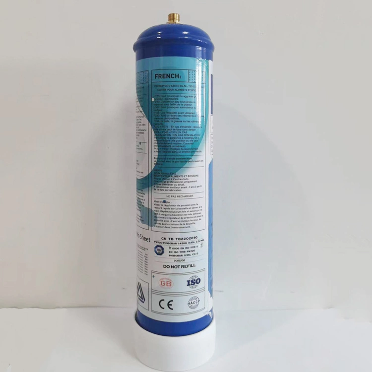 Wholesale/Supplier Cream Charger N20 Gas Cylinder 580g Nitrogen Oxide Nos Gas Disposable Cylinders