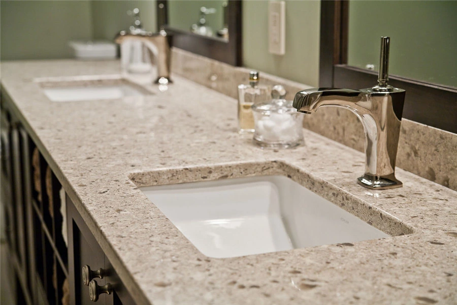 Cabinets Vanity Quartz Stone Kitchen Countertop