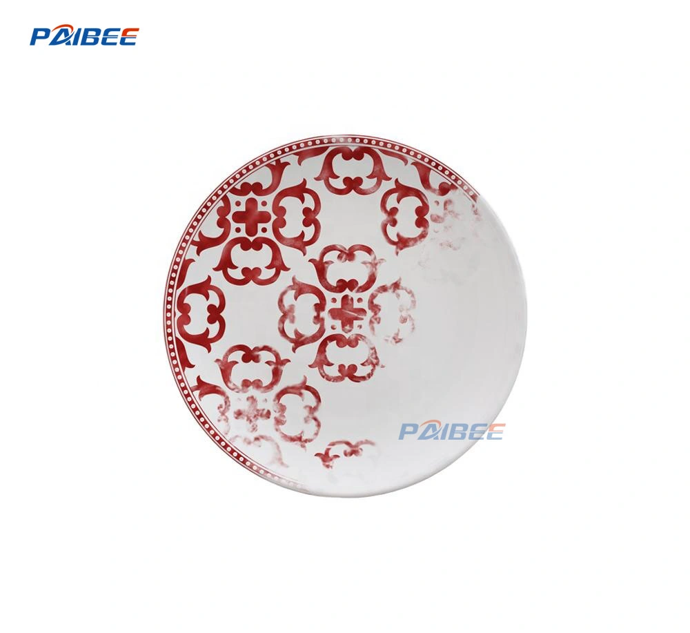 Paibee Porcelain Plate Set Dinnerware Set Dinner Plate Home Plate Kitchenware Set Restaurant Plate