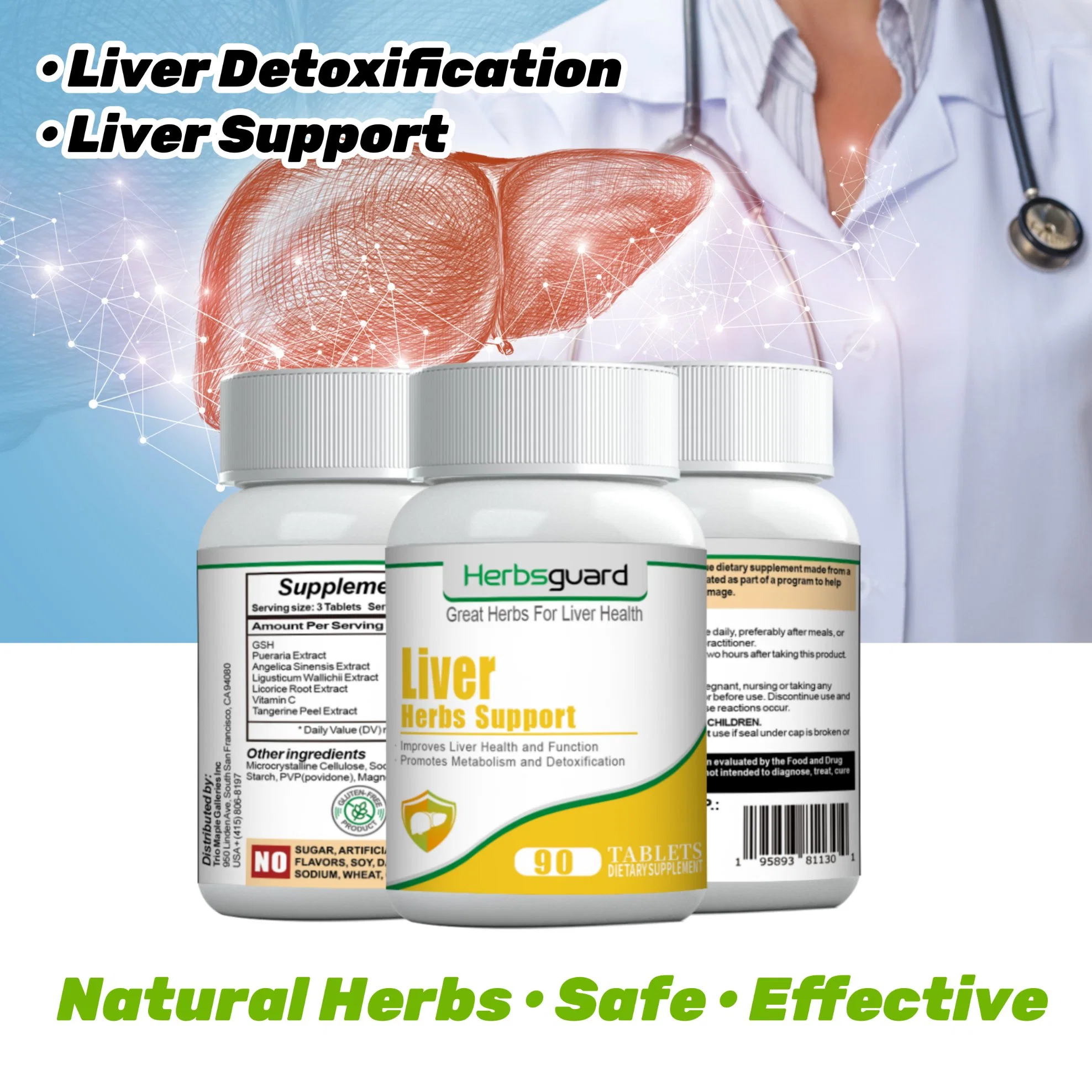 120 Tablets Natural Solution Healthy Liver Immune Herbal Extracts Dietary Supplement