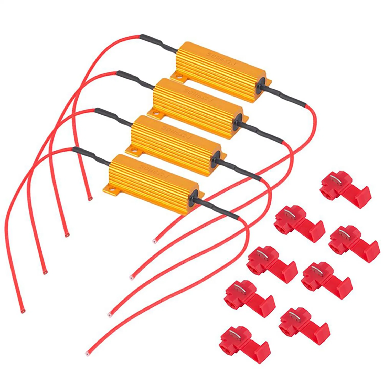 Aluminum Housed Power Wirewound Resistors, Load Resistors for LED Turn Signals 50W6r